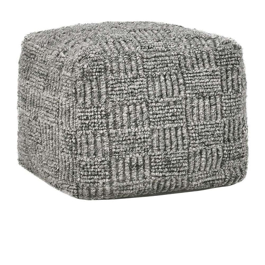 Classic Home - Performance Vico Gray Pouf 18x18x14 - VP10038 veiw 1