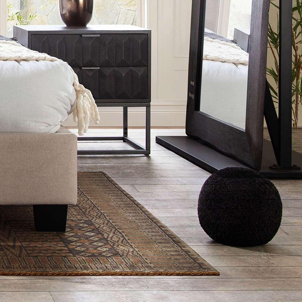 Diamond Sofa -  10in Round Accent Pillows in Black Faux Sheepskin (Set of 2) - PILLOWBALLBL2PK veiw 4
