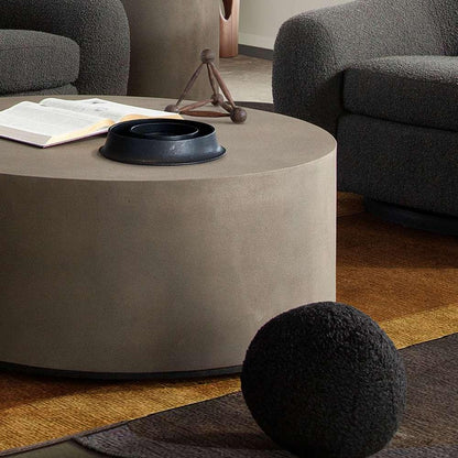 Diamond Sofa -  10in Round Accent Pillows in Black Faux Sheepskin (Set of 2) - PILLOWBALLBL2PK veiw 5