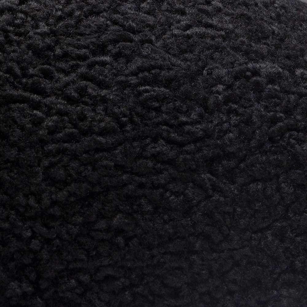 Diamond Sofa -  10in Round Accent Pillows in Black Faux Sheepskin (Set of 2) - PILLOWBALLBL2PK veiw 9