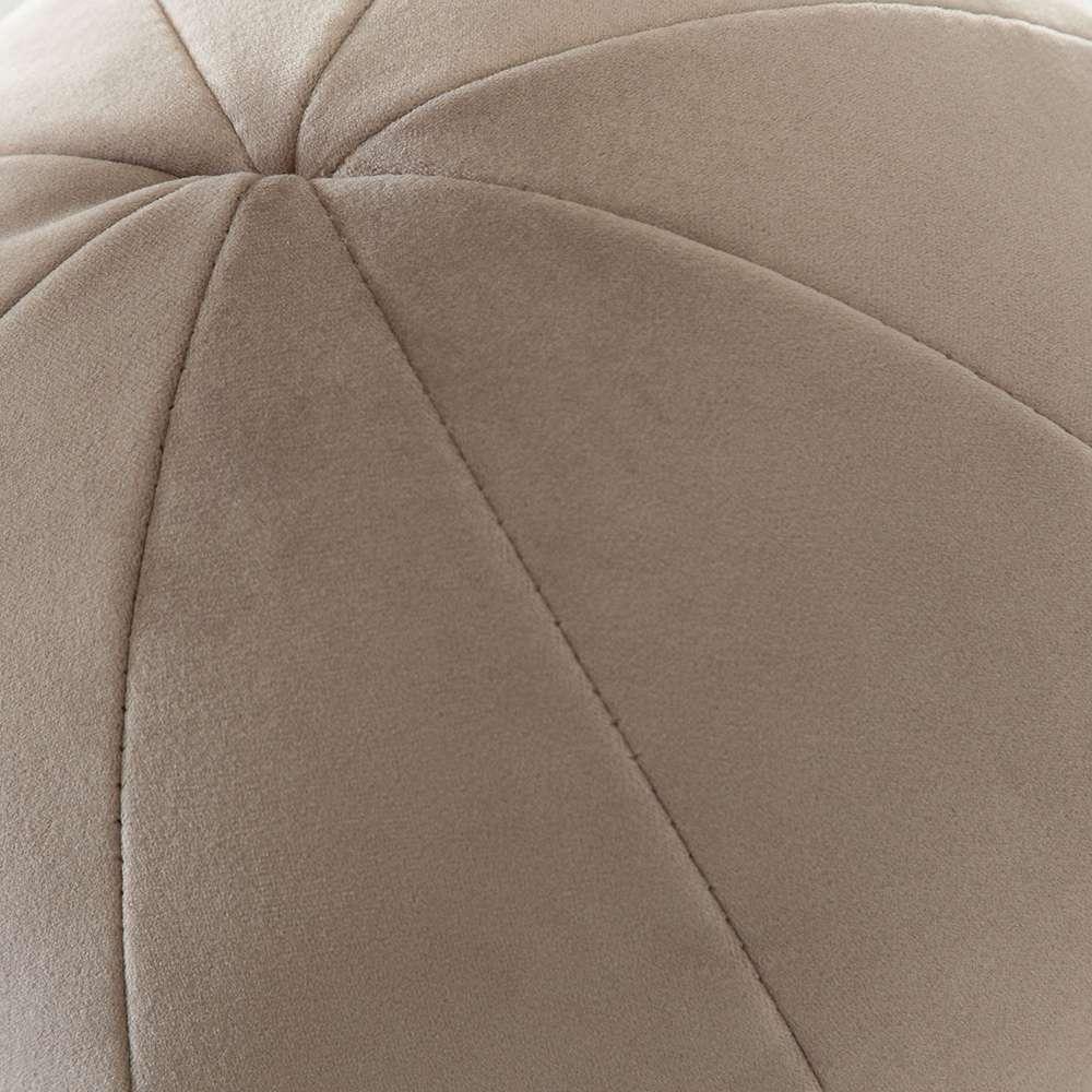 Diamond Sofa -  10in Round Accent Pillows in Mink Tan Velvet (Set of 2) - PILLOWBALLTN2PK veiw 8