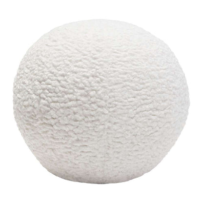 Diamond Sofa -  10in Round Accent Pillows in White Faux Sheepskin (Set of 2) - PILLOWBALLWH2PK veiw 3