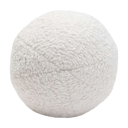 Diamond Sofa -  10in Round Accent Pillows in White Faux Sheepskin (Set of 2) - PILLOWBALLWH2PK veiw 5