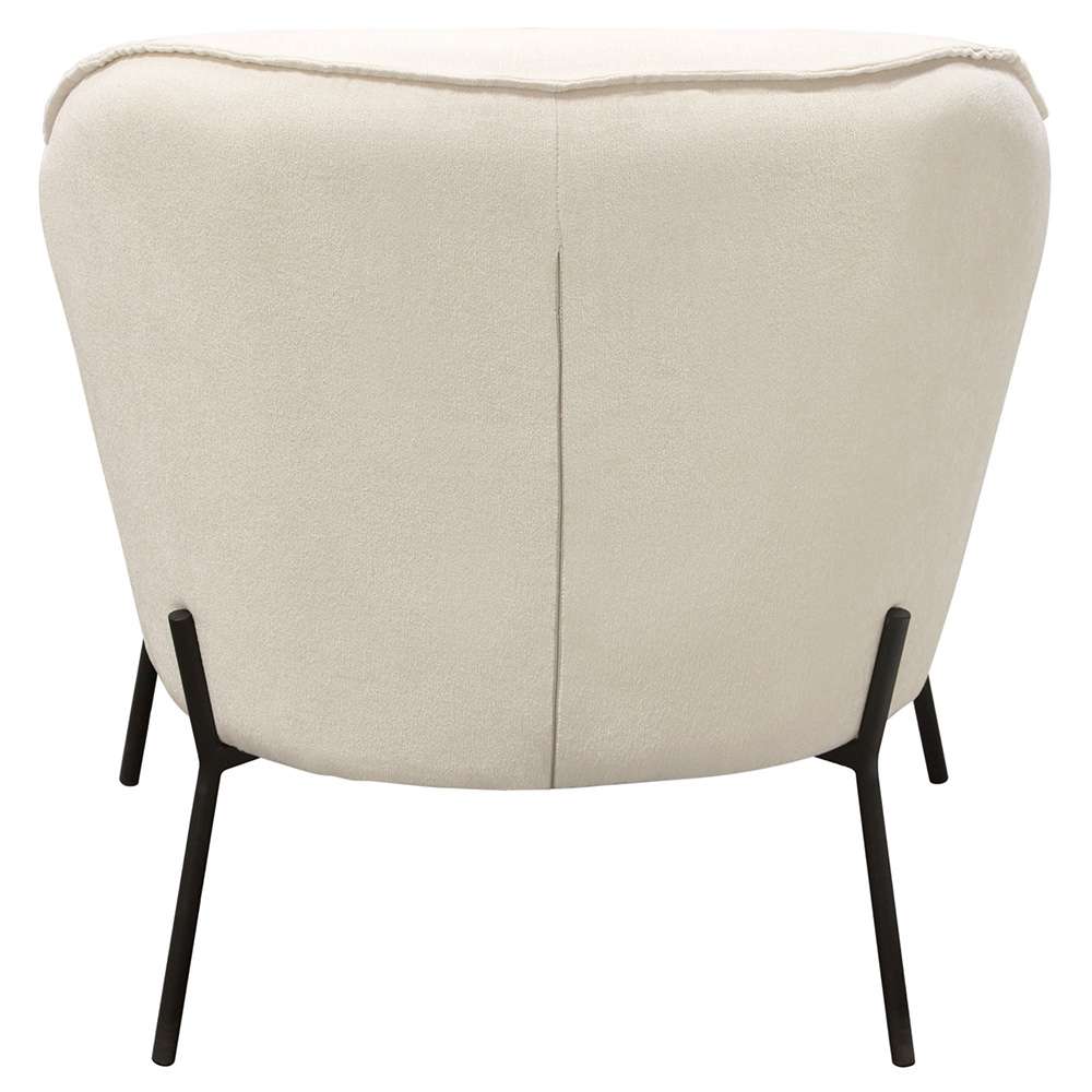 Diamond Sofa - Status Accent Chair in Cream Fabric with Black Powder Coated Metal Leg - STATUSCHCR veiw 7