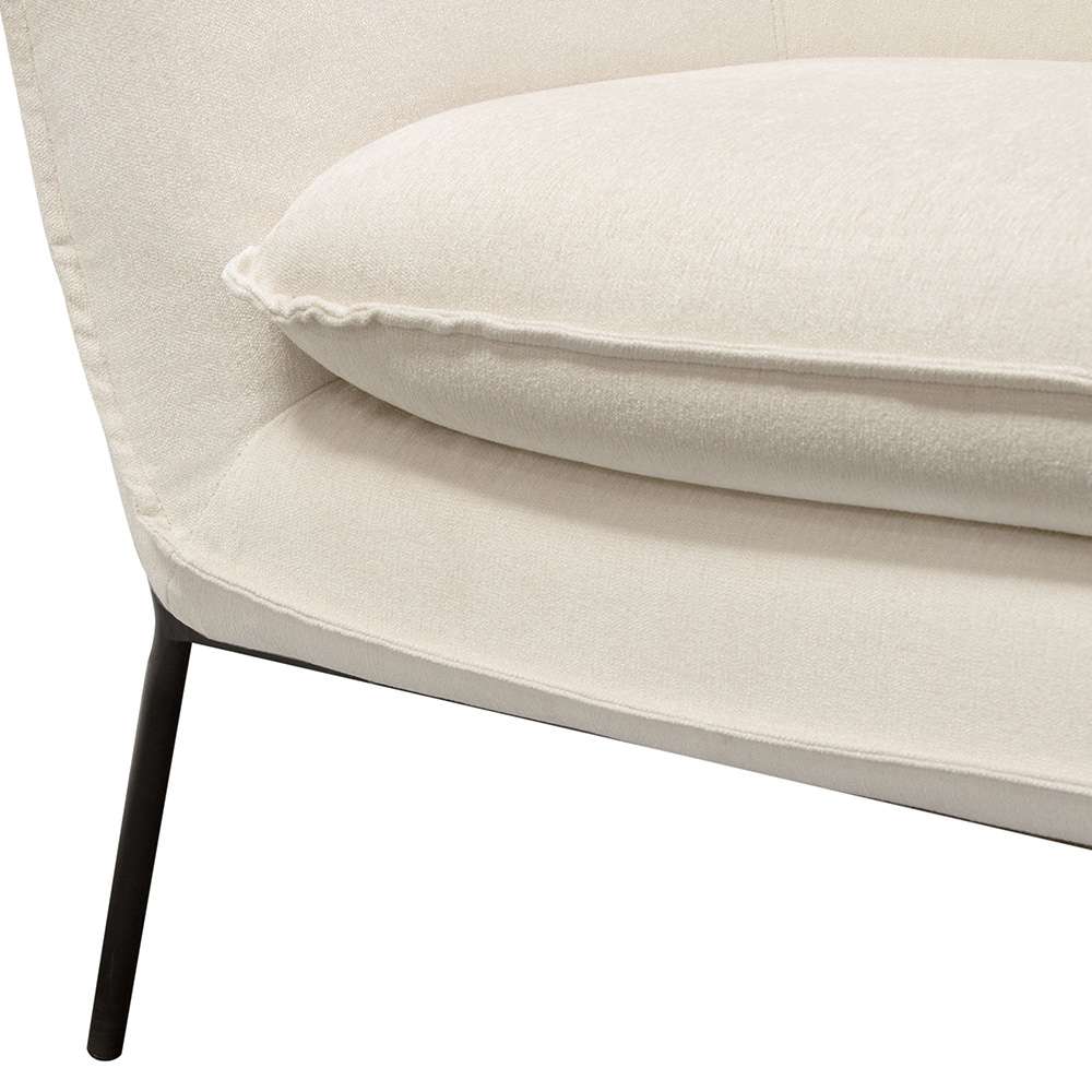 Diamond Sofa - Status Accent Chair in Cream Fabric with Black Powder Coated Metal Leg - STATUSCHCR veiw 9