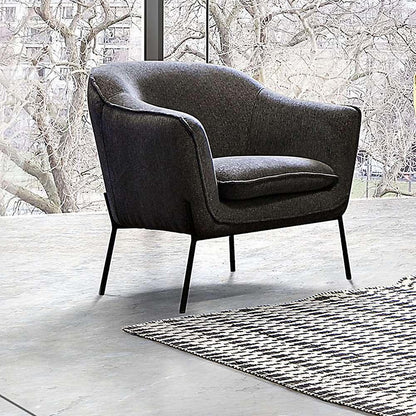 Diamond Sofa - Status Accent Chair in Grey Fabric with Metal Leg - STATUSCHGR veiw 4