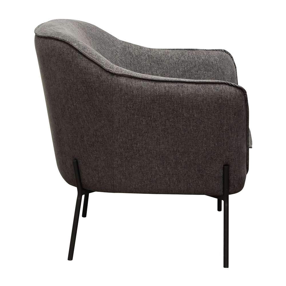 Diamond Sofa - Status Accent Chair in Grey Fabric with Metal Leg - STATUSCHGR veiw 5