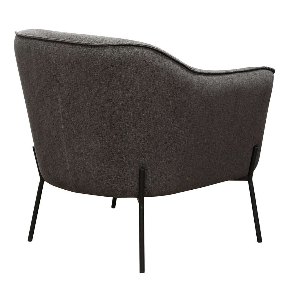 Diamond Sofa - Status Accent Chair in Grey Fabric with Metal Leg - STATUSCHGR veiw 6