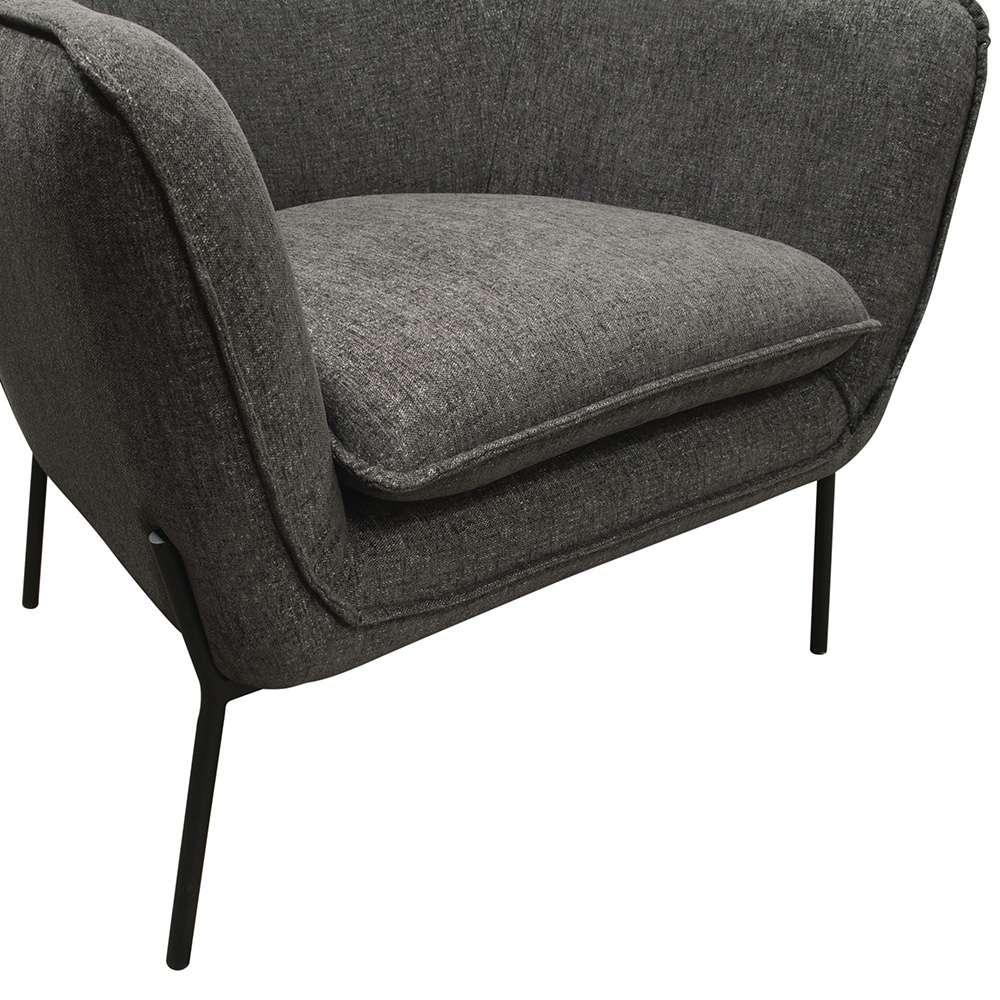 Diamond Sofa - Status Accent Chair in Grey Fabric with Metal Leg - STATUSCHGR veiw 9