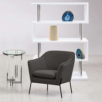 Diamond Sofa - Status Accent Chair in Grey Fabric with Metal Leg - STATUSCHGR veiw 12