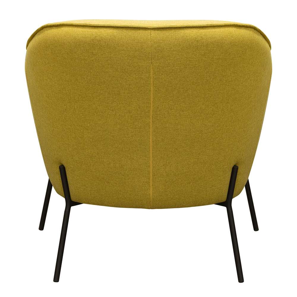 Diamond Sofa - Status Accent Chair in Yellow Fabric with Metal Leg - STATUSCHYL veiw 7