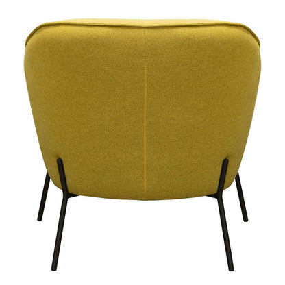 Diamond Sofa - Status Accent Chair in Yellow Fabric with Metal Leg - STATUSCHYL veiw 7
