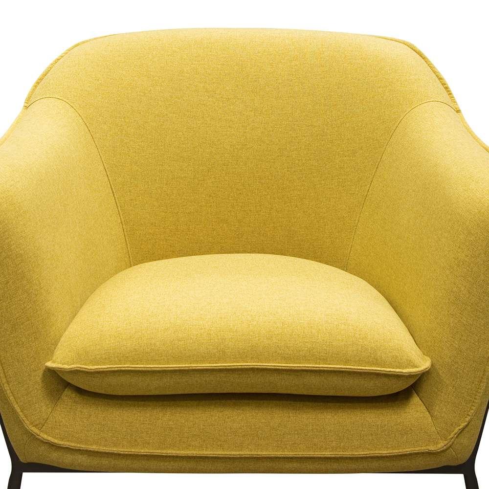 Diamond Sofa - Status Accent Chair in Yellow Fabric with Metal Leg - STATUSCHYL veiw 10
