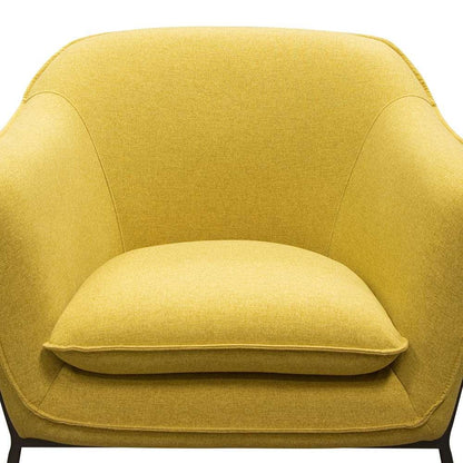 Diamond Sofa - Status Accent Chair in Yellow Fabric with Metal Leg - STATUSCHYL veiw 10