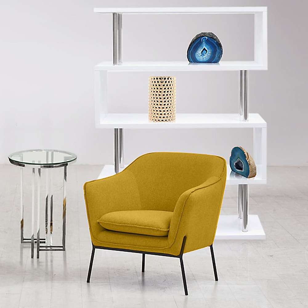 Diamond Sofa - Status Accent Chair in Yellow Fabric with Metal Leg - STATUSCHYL veiw 11