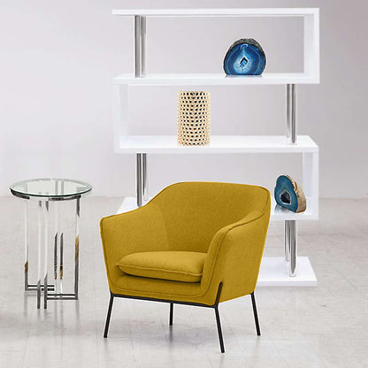 Diamond Sofa - Status Accent Chair in Yellow Fabric with Metal Leg - STATUSCHYL veiw 11