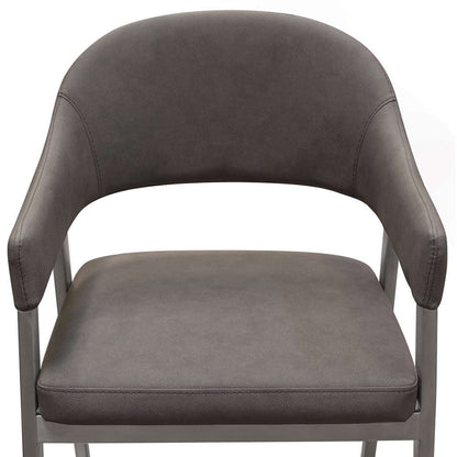 Diamond Sofa - Adele Counter Height Chairs in Grey Leatherette w/ Brushed Stainless Steel Leg (Set of 2) - ADELESTGR2PK veiw 9