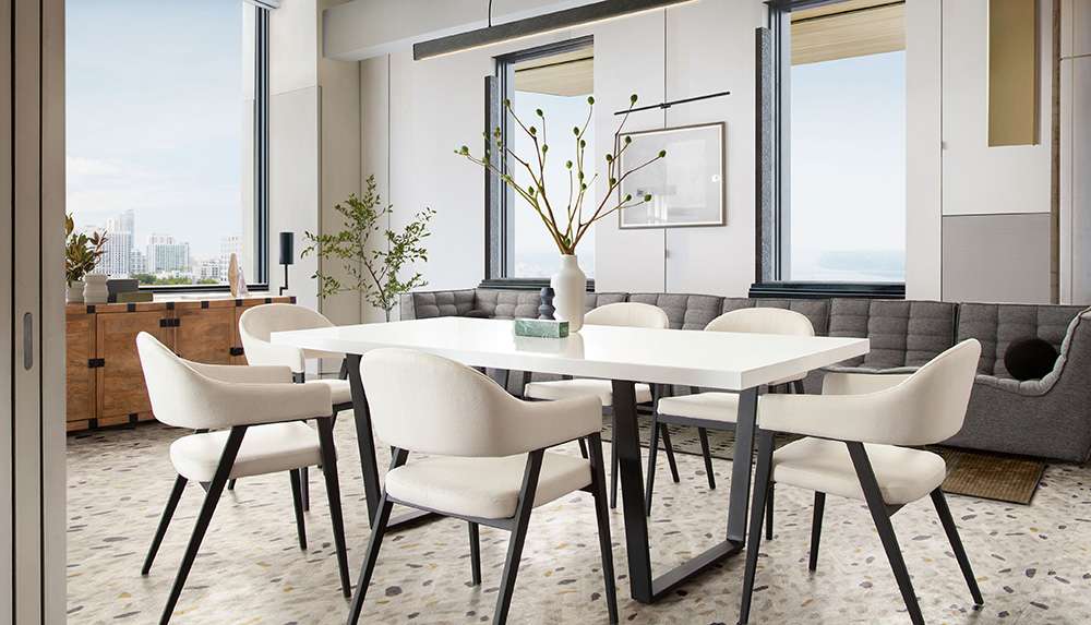Diamond Sofa - Adele Dining/Accent Chairs in Cream Fabric w/ Black Powder Coated Metal Frame (Set of 2) - ADELEDCCM2PK veiw 9
