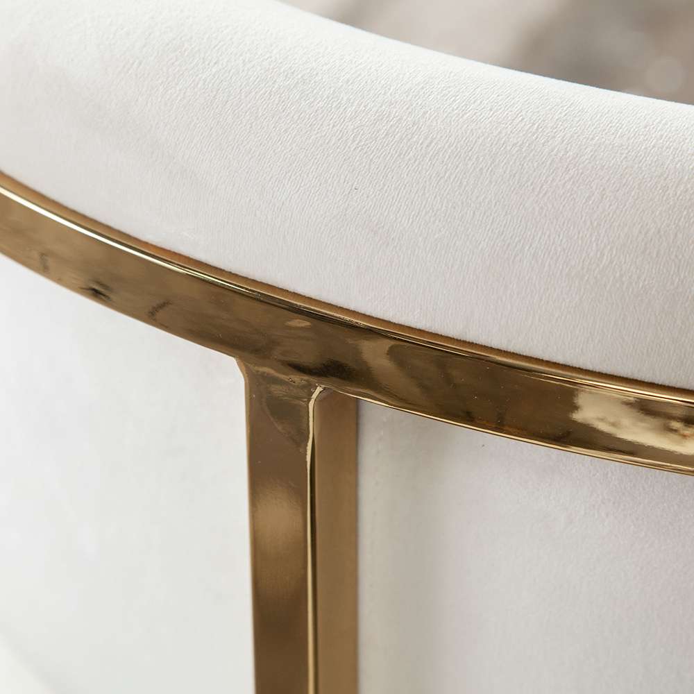 Diamond Sofa - Solstice Counter Height Chair in Cream Velvet w/ Polished Gold Metal Frame - SOLSTICESTCM1PK veiw 3