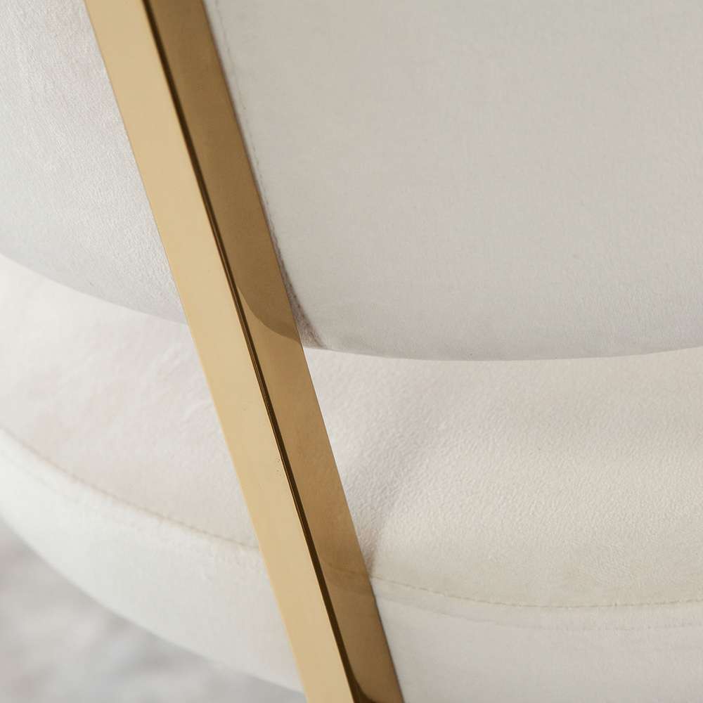 Diamond Sofa - Solstice Counter Height Chair in Cream Velvet w/ Polished Gold Metal Frame - SOLSTICESTCM1PK veiw 4