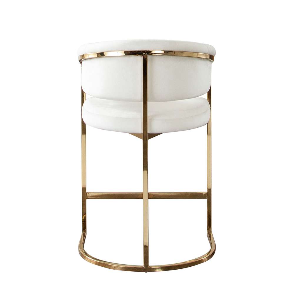 Diamond Sofa - Solstice Counter Height Chair in Cream Velvet w/ Polished Gold Metal Frame - SOLSTICESTCM1PK veiw 8