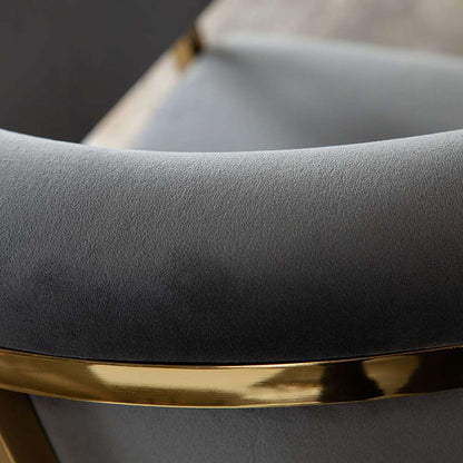 Diamond Sofa - Solstice Counter Height Chair in Grey Velvet w/ Polished Gold Metal Frame - SOLSTICESTGR1PK veiw 3