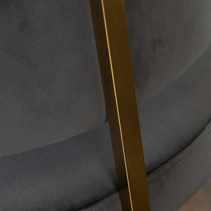 Diamond Sofa - Solstice Counter Height Chair in Grey Velvet w/ Polished Gold Metal Frame - SOLSTICESTGR1PK veiw 4