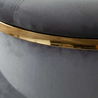 Diamond Sofa - Solstice Counter Height Chair in Grey Velvet w/ Polished Gold Metal Frame - SOLSTICESTGR1PK veiw 6