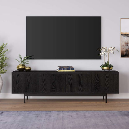 Hudson & Canal - Abington Rectangular TV Stand for TVs up to 75in in Black Grain - TV2035 veiw 5