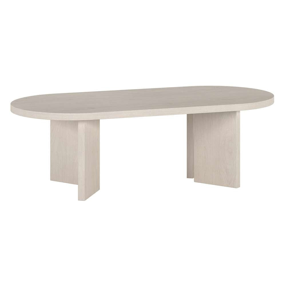 Hudson & Canal - Alma 48in Wide Oval Coffee Table in Alder White - CT2090 veiw 1