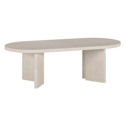 Hudson & Canal - Alma 48in Wide Oval Coffee Table in Alder White - CT2090 veiw 1
