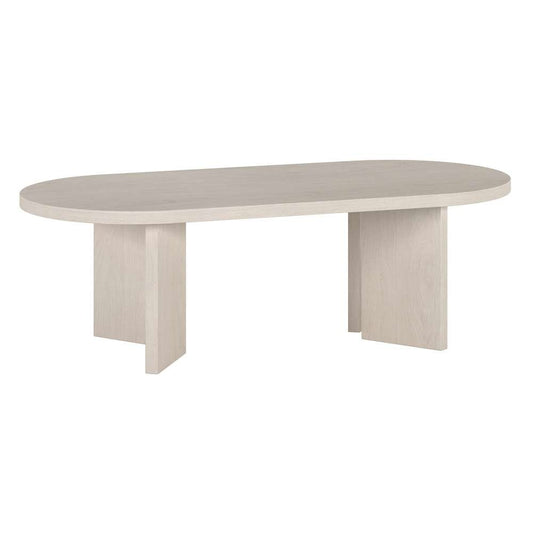 Hudson & Canal - Alma 48in Wide Oval Coffee Table in Alder White - CT2090 veiw 1