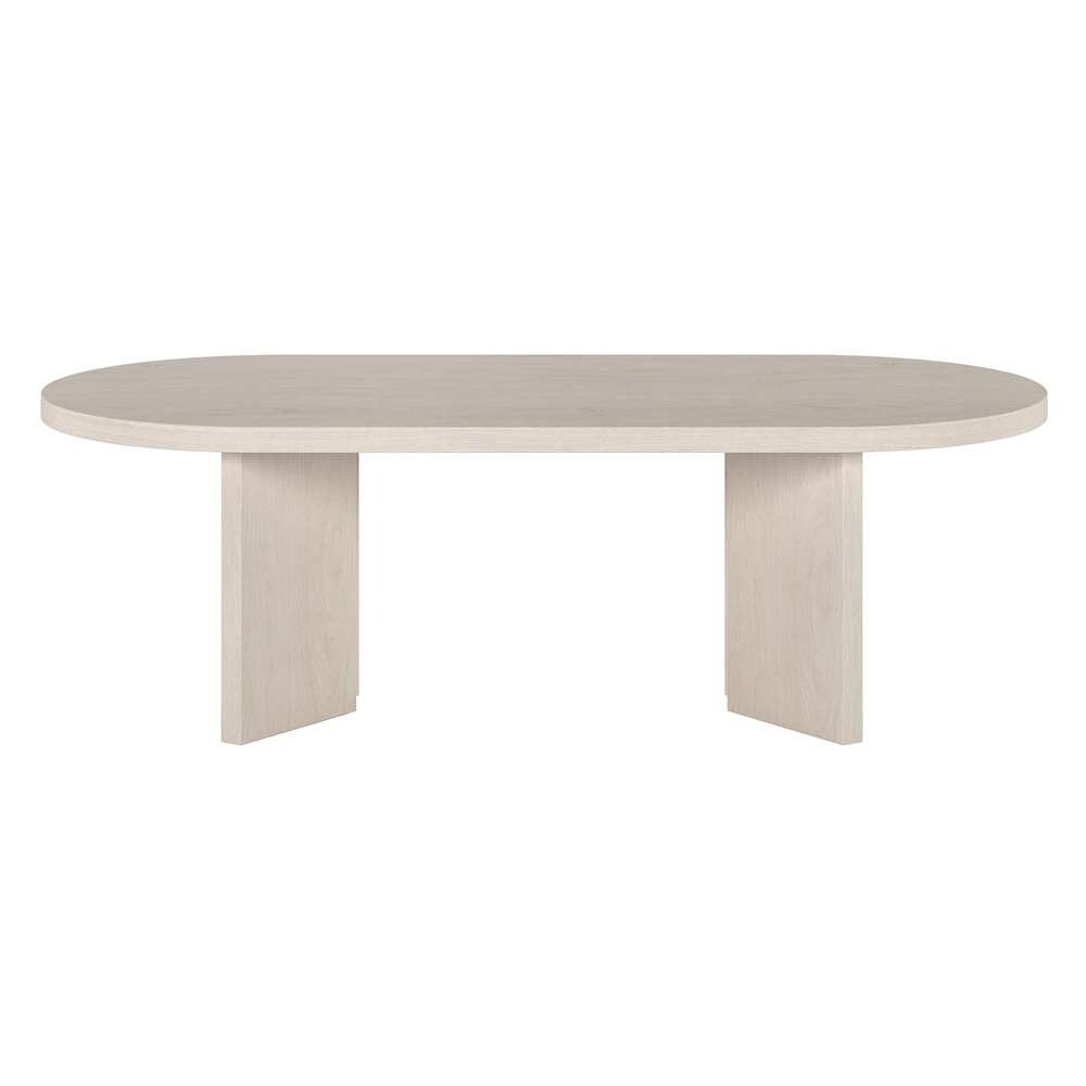 Hudson & Canal - Alma 48in Wide Oval Coffee Table in Alder White - CT2090 veiw 2
