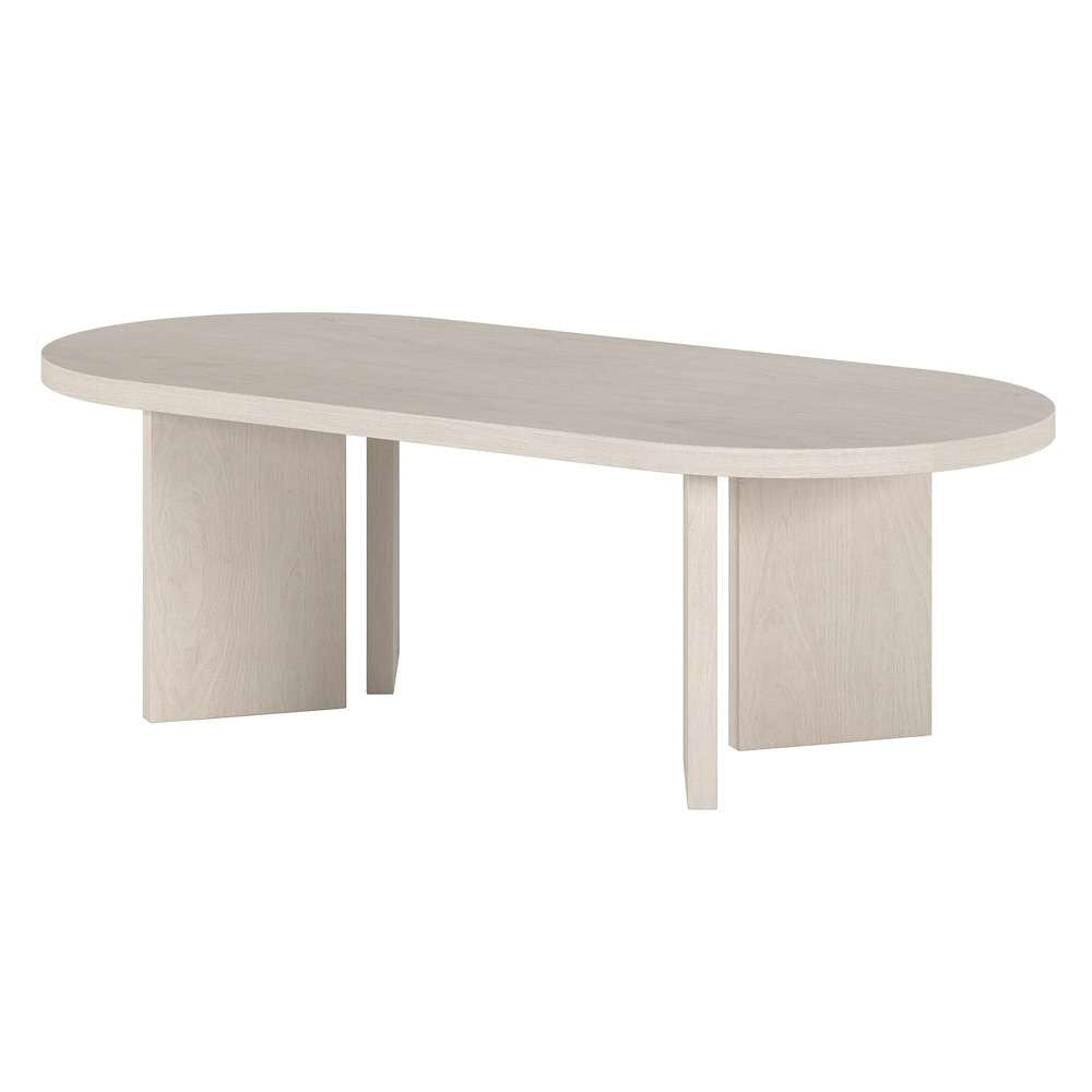 Hudson & Canal - Alma 48in Wide Oval Coffee Table in Alder White - CT2090 veiw 3