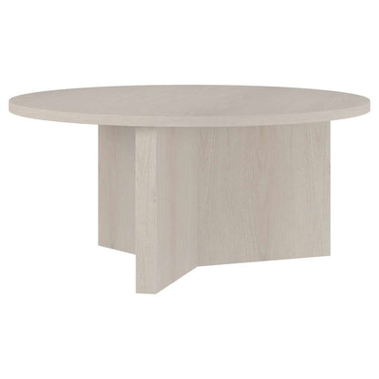 Hudson & Canal - Anders 36in Wide Round Coffee Table in Alder White - CT2093 veiw 3