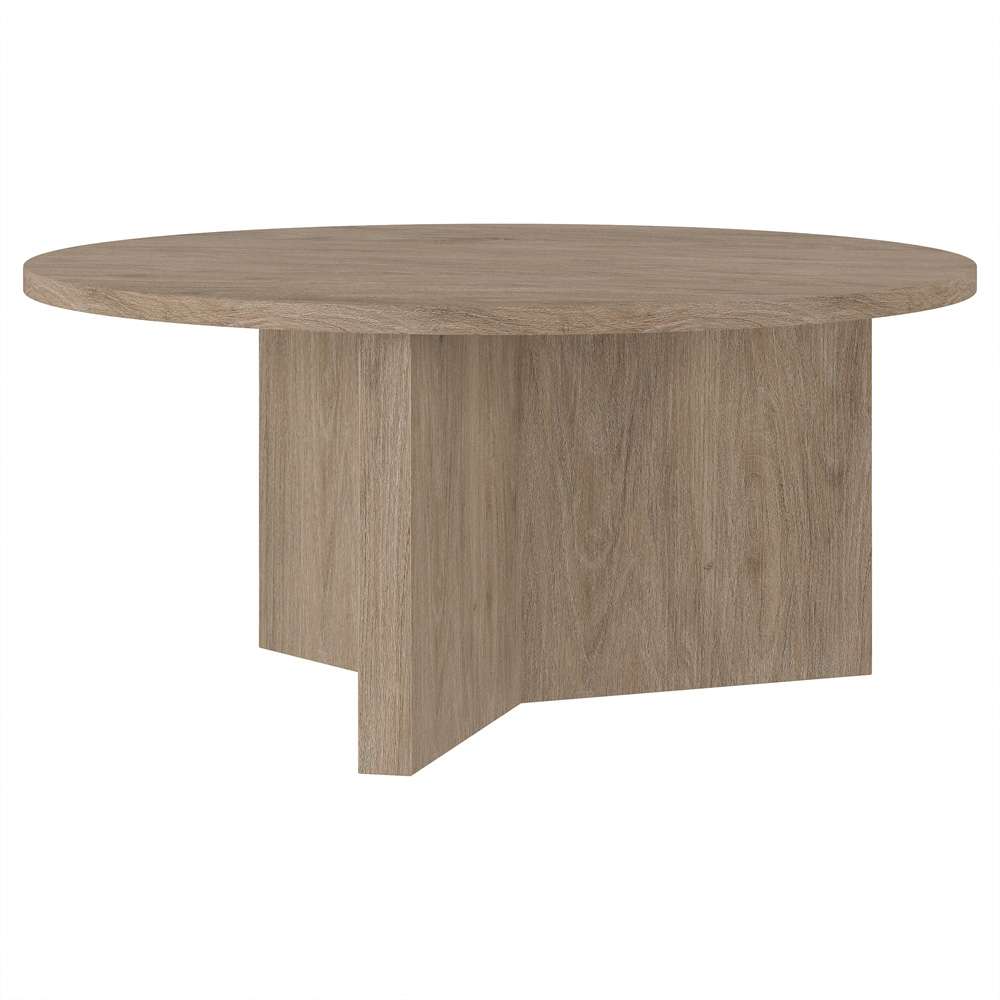 Hudson & Canal - Anders 36in Wide Round Coffee Table in Antiqued Gray Oak - CT2092 veiw 3
