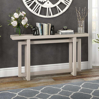 Hudson & Canal - Breslow 55in Wide Rectangular Console Table in Alder White - AT2067 veiw 4