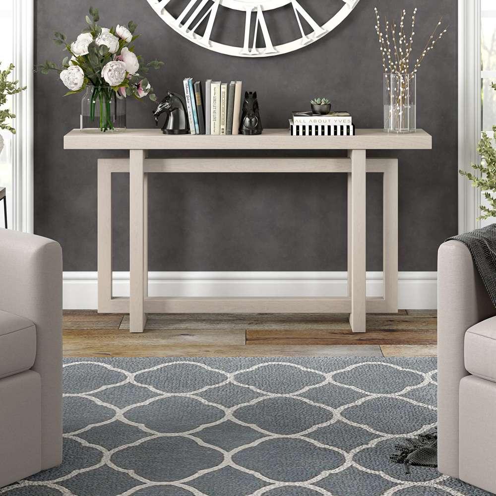Hudson & Canal - Breslow 55in Wide Rectangular Console Table in Alder White - AT2067 veiw 5