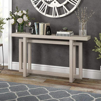 Hudson & Canal - Breslow 55in Wide Rectangular Console Table in Alder White - AT2067 veiw 6