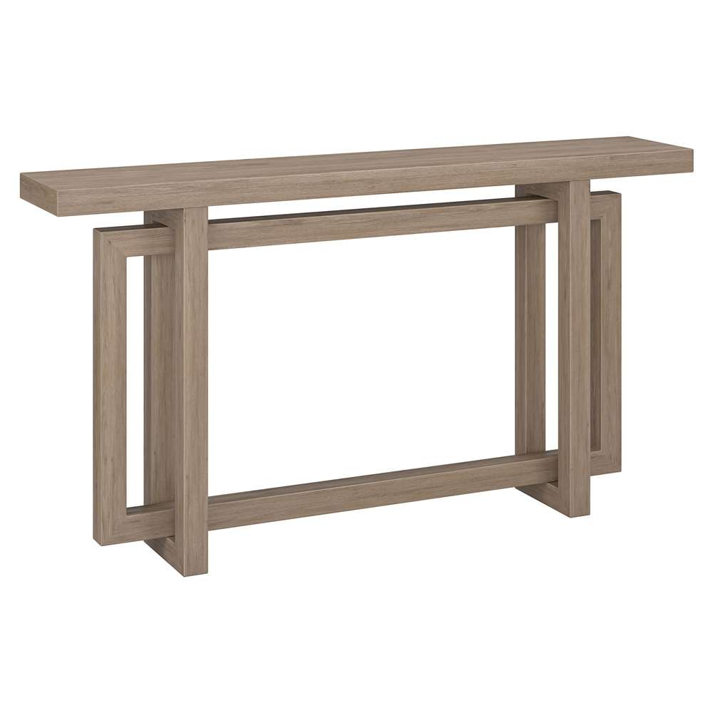 Hudson & Canal - Breslow 55in Wide Rectangular Console Table in Antiqued Gray Oak - AT2066 veiw 1