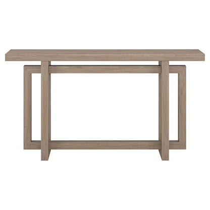 Hudson & Canal - Breslow 55in Wide Rectangular Console Table in Antiqued Gray Oak - AT2066 veiw 2