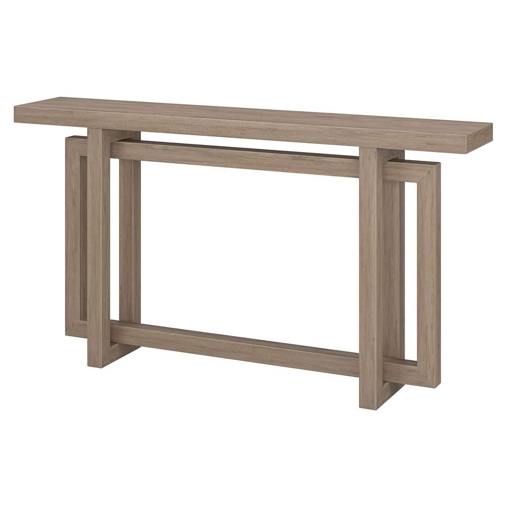 Hudson & Canal - Breslow 55in Wide Rectangular Console Table in Antiqued Gray Oak - AT2066 veiw 3