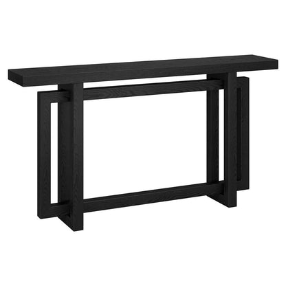 Hudson & Canal - Breslow 55in Wide Rectangular Console Table in Black Grain - AT2065 veiw 1