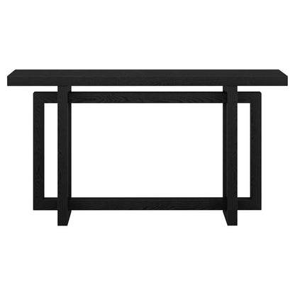Hudson & Canal - Breslow 55in Wide Rectangular Console Table in Black Grain - AT2065 veiw 2