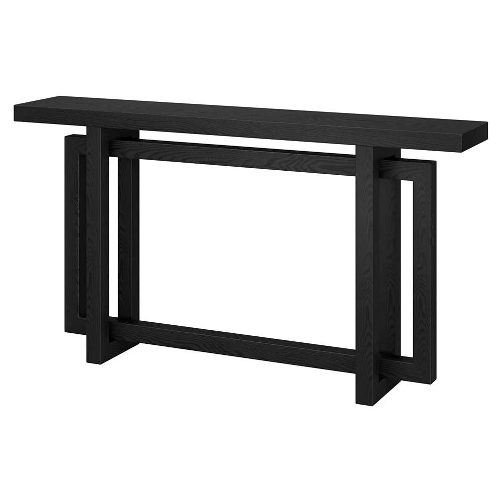 Hudson & Canal - Breslow 55in Wide Rectangular Console Table in Black Grain - AT2065 veiw 3