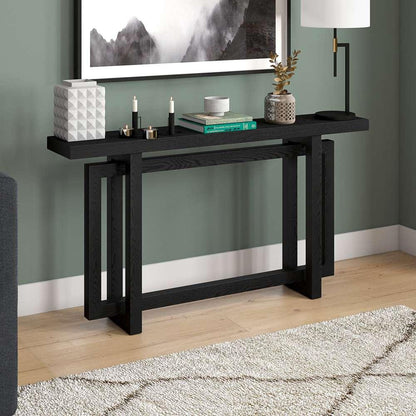Hudson & Canal - Breslow 55in Wide Rectangular Console Table in Black Grain - AT2065 veiw 4