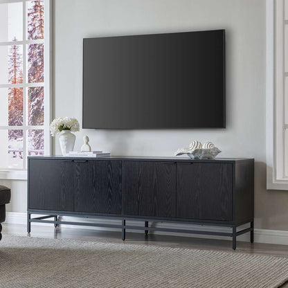 Hudson & Canal - Campello Rectangular TV Stand for TVs up to 78in in Black Grain - TV2072 veiw 7