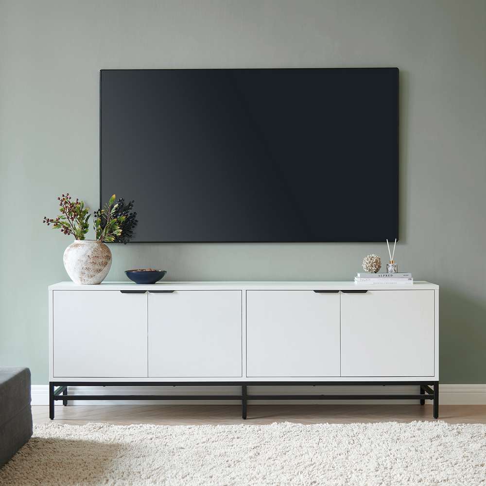 Hudson & Canal - Campello Rectangular TV Stand for TVs up to 78in in Alder White - TV2074 veiw 6