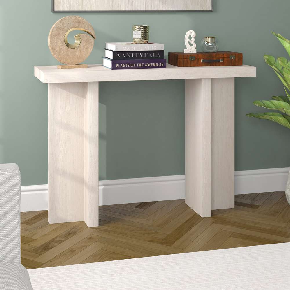 Hudson & Canal - Dimitra 42in Wide Rectangular Console Table in Alder White - AT2077 veiw 4