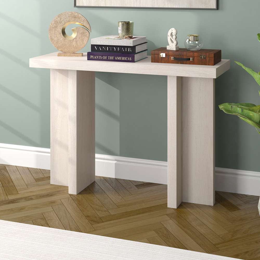 Hudson & Canal - Dimitra 42in Wide Rectangular Console Table in Alder White - AT2077 veiw 5
